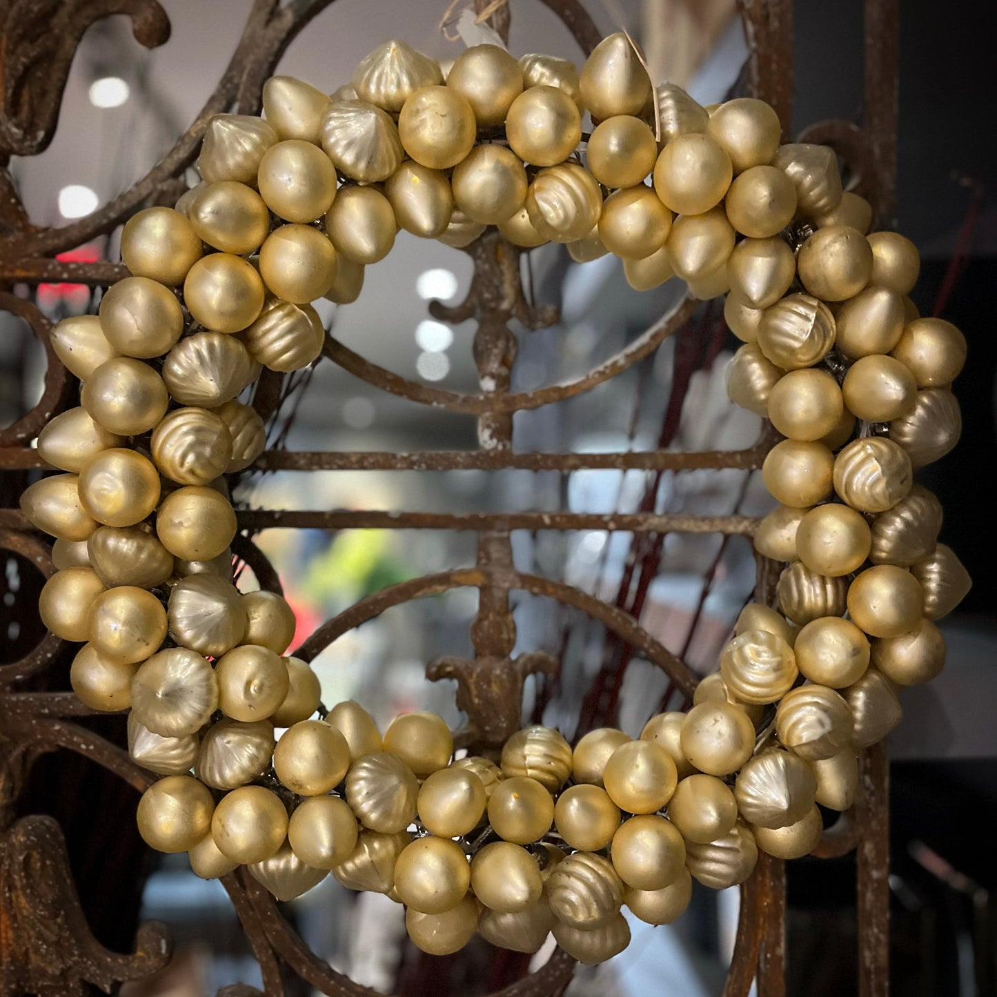 Golden Ornament Wreath