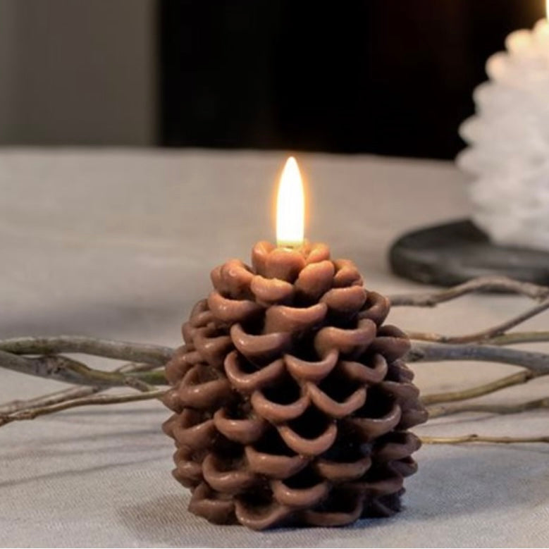Brown Pine Cone Candle