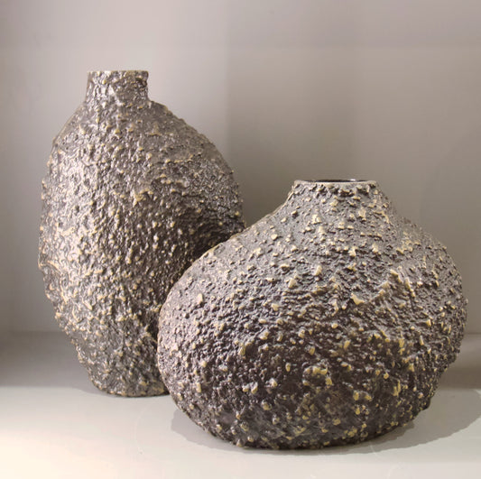 Textured Metal Vase
