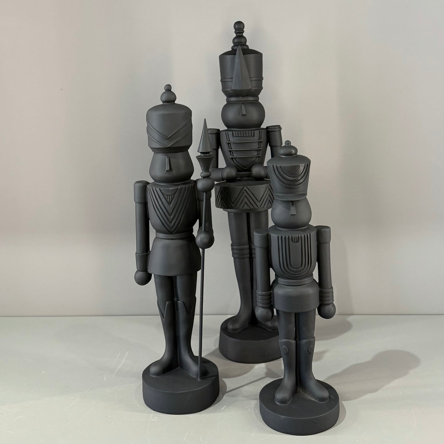 Noir Guard Sculptures — Set of Three