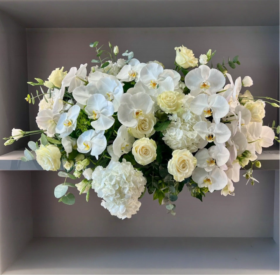 Orchid White Casket Spray